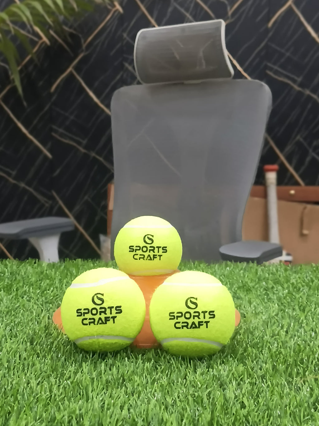 Sports Craft Cricket Ball – Imported Practice Ball | Durable Rubber Cricket Ball | Yellow