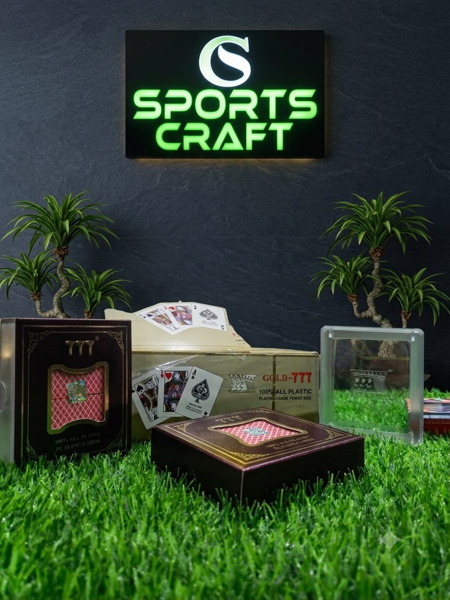 Sports Craft 777 Premium 100% Plastic Waterproof Playing Cards Deck – Durable Poker Size Cards