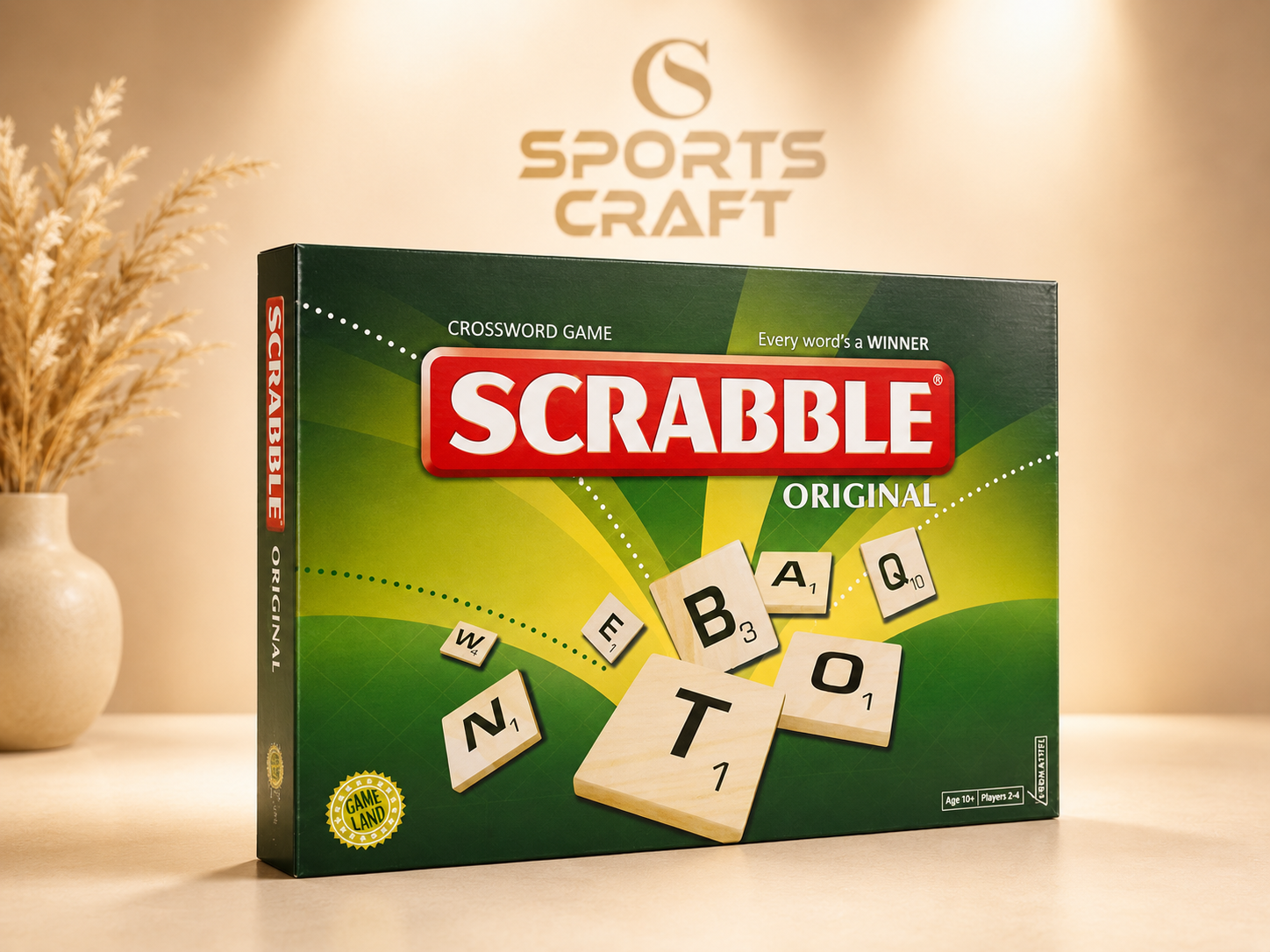 Classic Scrabble Word Board Game for Kids & Adults