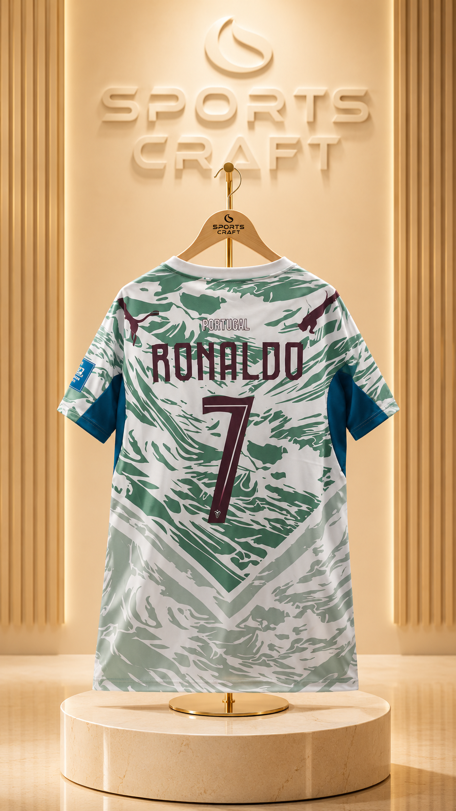 Portugal Cristiano Ronaldo #7 Away Football Jersey – White Soccer Shirt