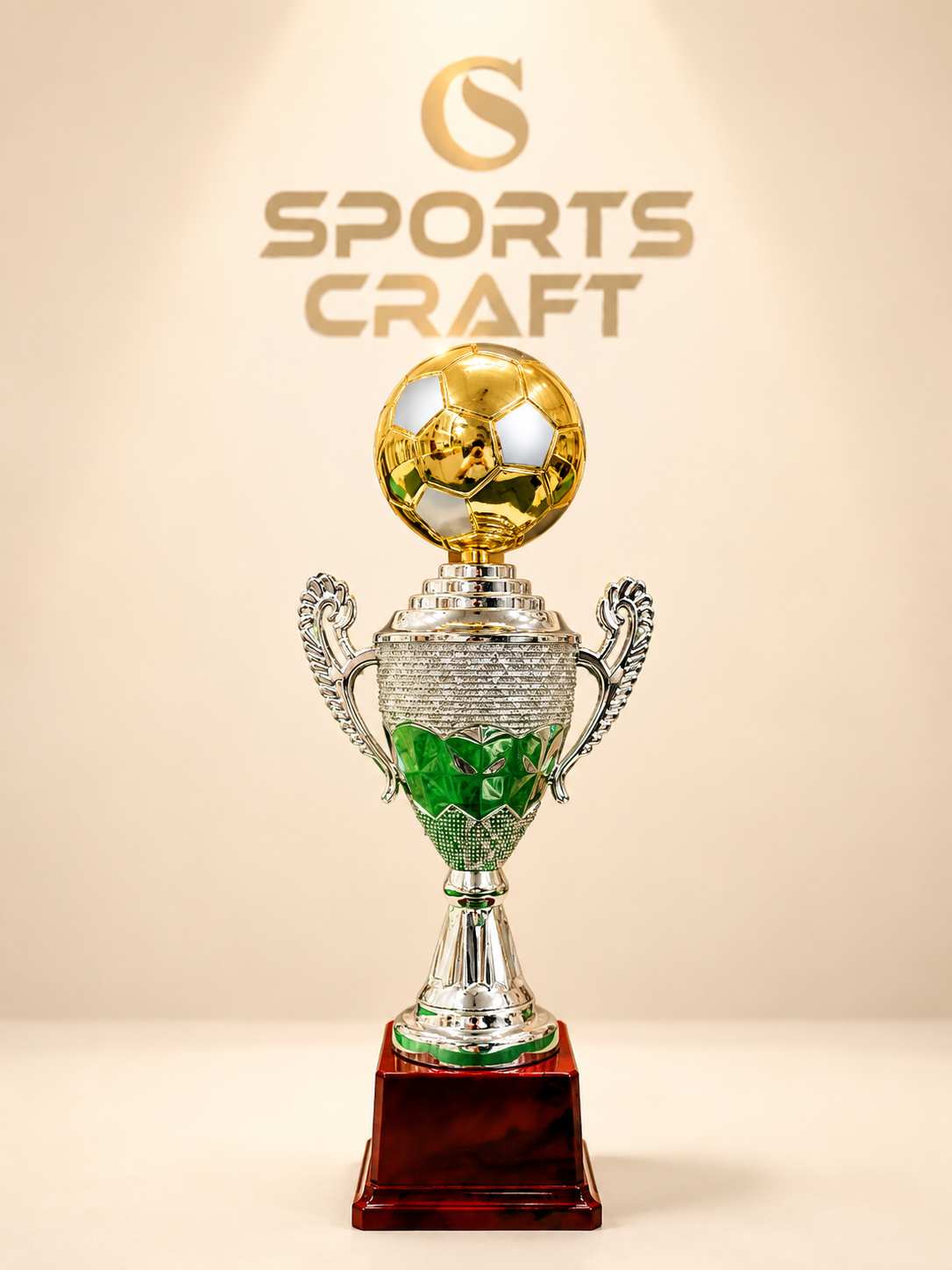 Gold & Silver Football Champion Trophy - Sports Tournament Award Cup