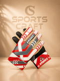 Amport Professional Goalkeeper Gloves with High-Grip Palm & Wrist Support (Red/Grey)