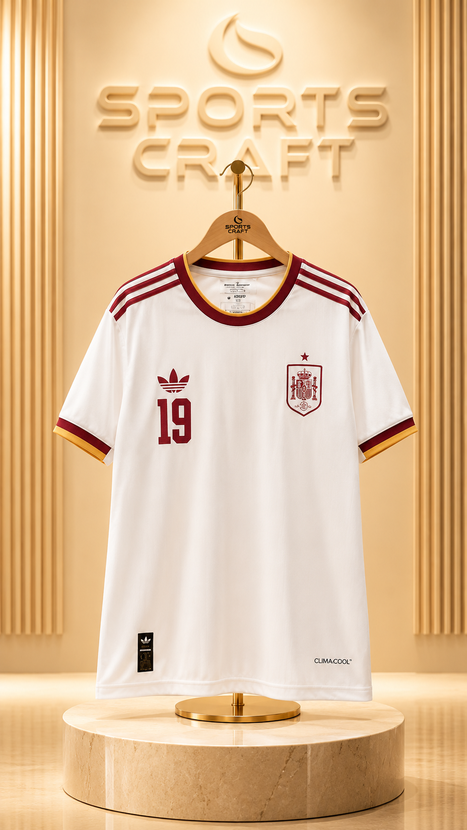 Spain Lamine Yamal 19 Home Football Shirt – White Soccer Jersey
