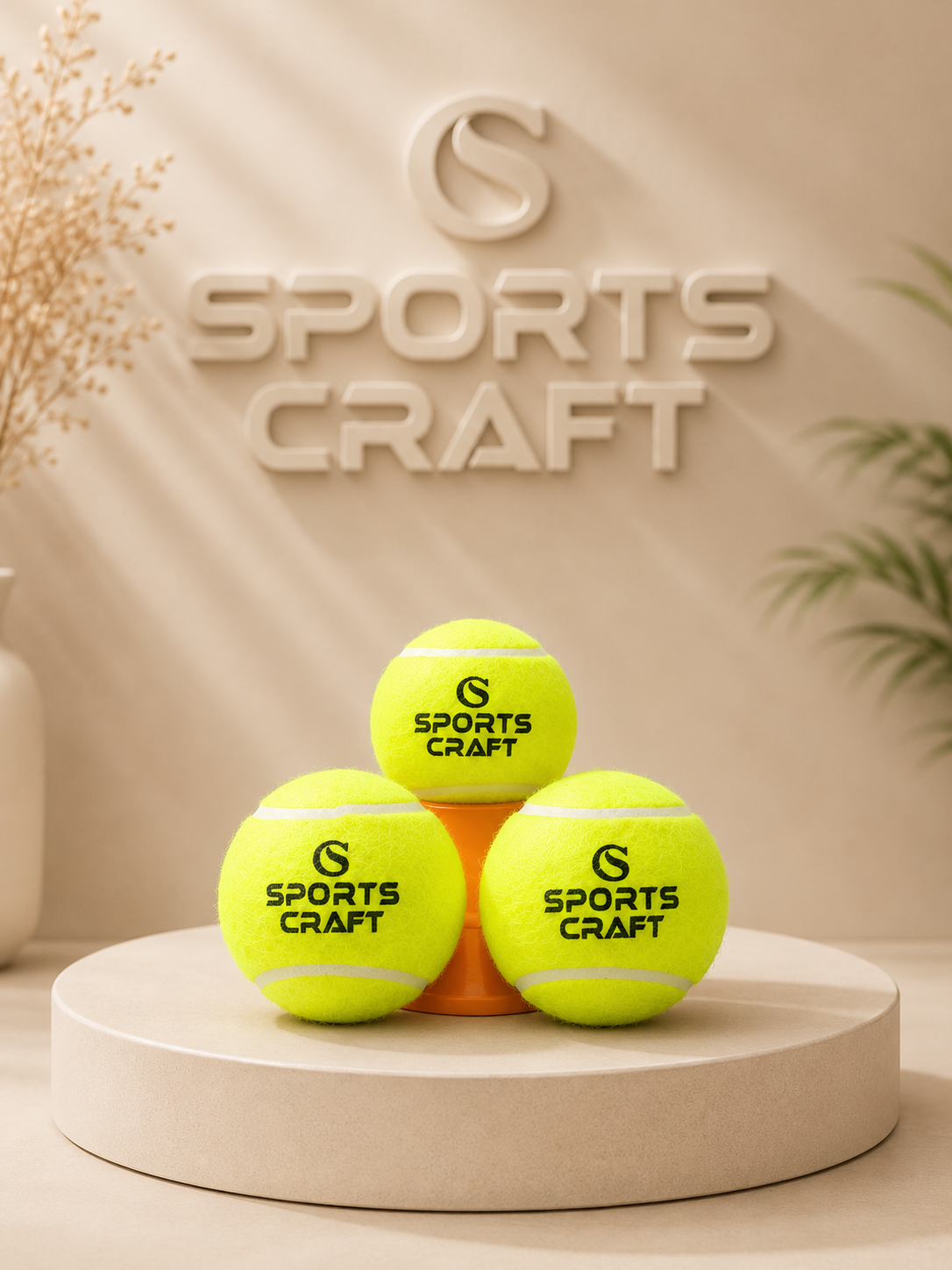 Sports Craft Cricket Ball – Imported Practice Ball | Durable Rubber Cricket Ball | Yellow