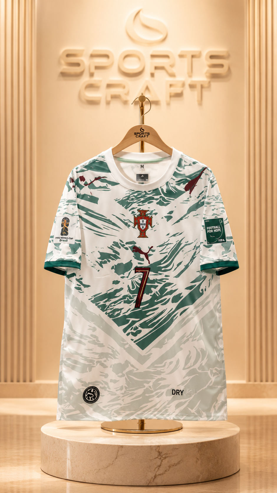 Portugal Cristiano Ronaldo #7 Away Football Jersey – White Soccer Shirt