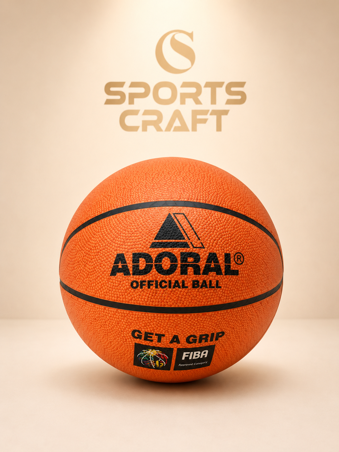 Adoral Official Basketball – Premium Rubber Basketball for Indoor & Outdoor Play (Size 7)