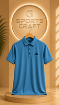 Adidas Men's Sky Blue China Imported Polo Shirt | Premium Regular Fit Half Sleeve
