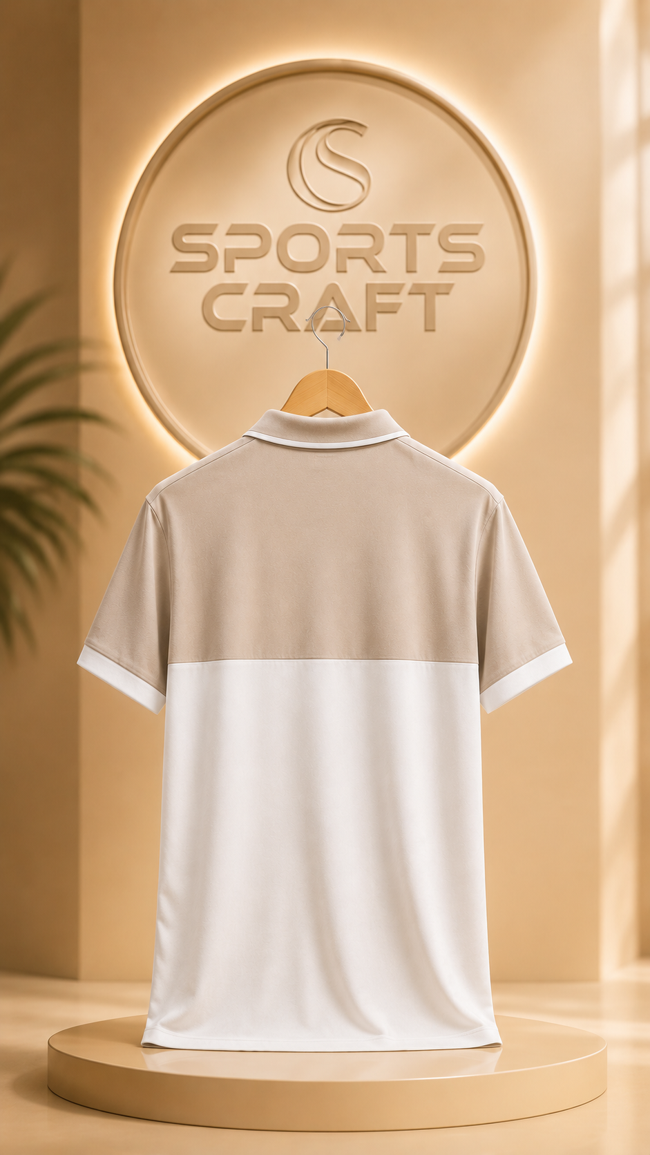 Imported Beige & White Color Block Polo Shirt for Men | Premium Half Sleeve Casual T-Shirt